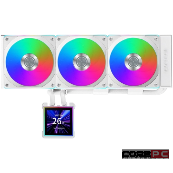 Система жидкостного охлаждения для процессора Lian Li HydroShift II LCD-S 360CL LCD ARGB White (GHS2LCDS36CW) (G89.GHS2LCDS36CW.R0)