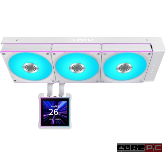 Система жидкостного охлаждения для процессора Lian Li HydroShift II LCD-S 360CL LCD ARGB White (GHS2LCDS36CW) (G89.GHS2LCDS36CW.R0)