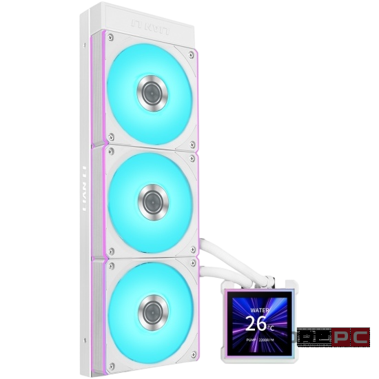 Система жидкостного охлаждения для процессора Lian Li HydroShift II LCD-S 360CL LCD ARGB White (GHS2LCDS36CW) (G89.GHS2LCDS36CW.R0)