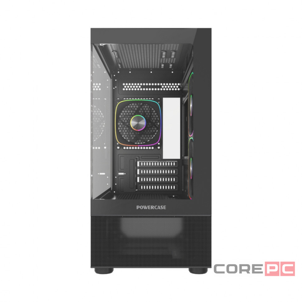 Компьютерный корпус Powercase Vision Micro M2 TG ARGB Black (CVMBM2-A3)