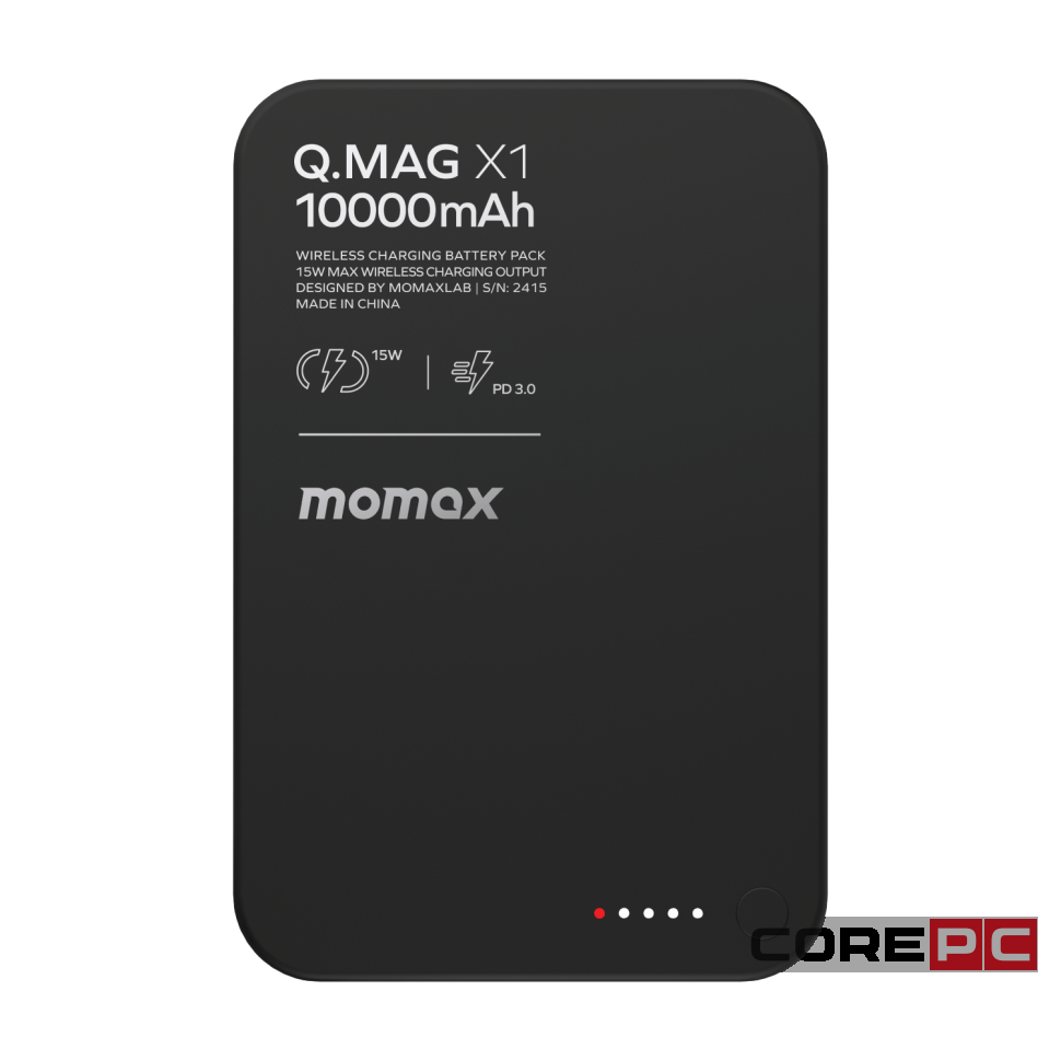 Powerbank магнитный с MagSafe Momax Q. Mag X1 10000mAh IP117AE Титан