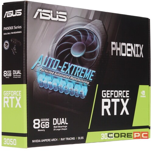 Видеокарта ASUS (PH-RTX3050-8G-V2) GeForce RTX 3050 8GB 90YV0GH8-M0NA00