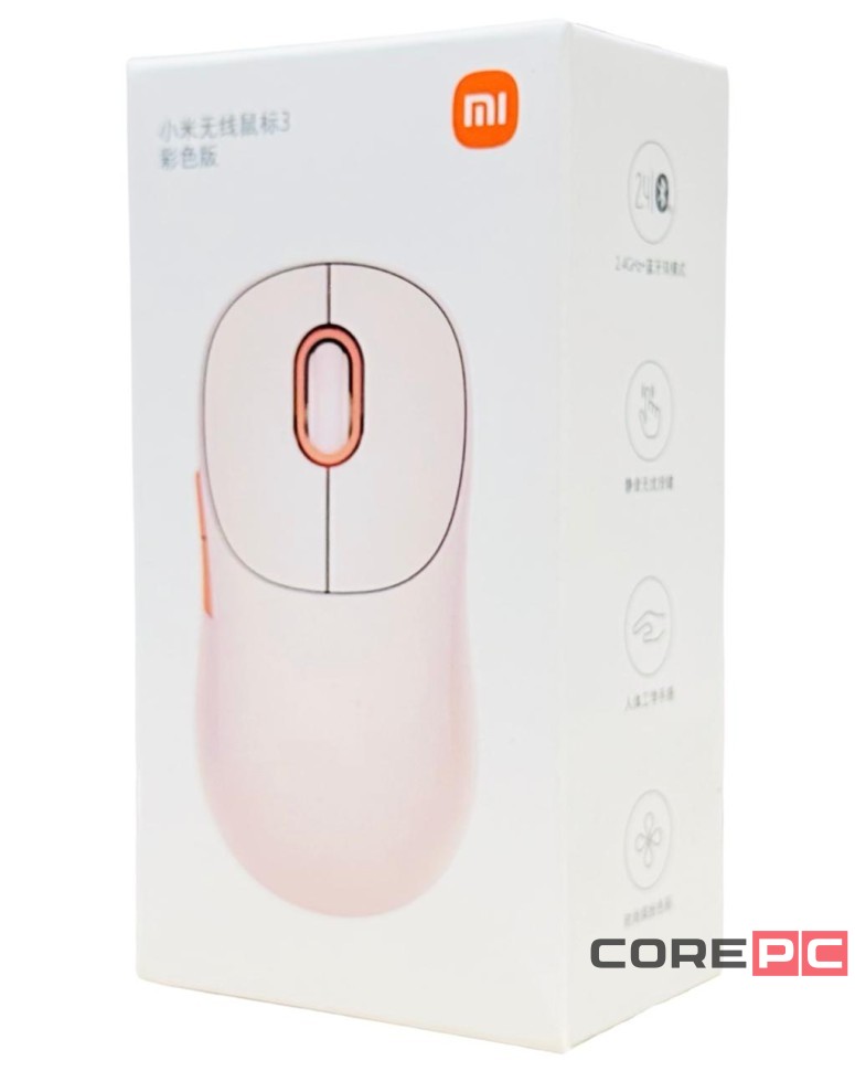 Мышь беспроводная компьютерная Xiaomi Wireless Mouse 3 (XMWXSB03YM) розовый
