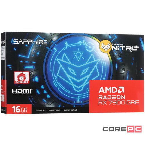 Видеокарта Sapphire (11325-02-20G) Radeon RX 7900 GRE 16GB NITRO+ GAMING OC
