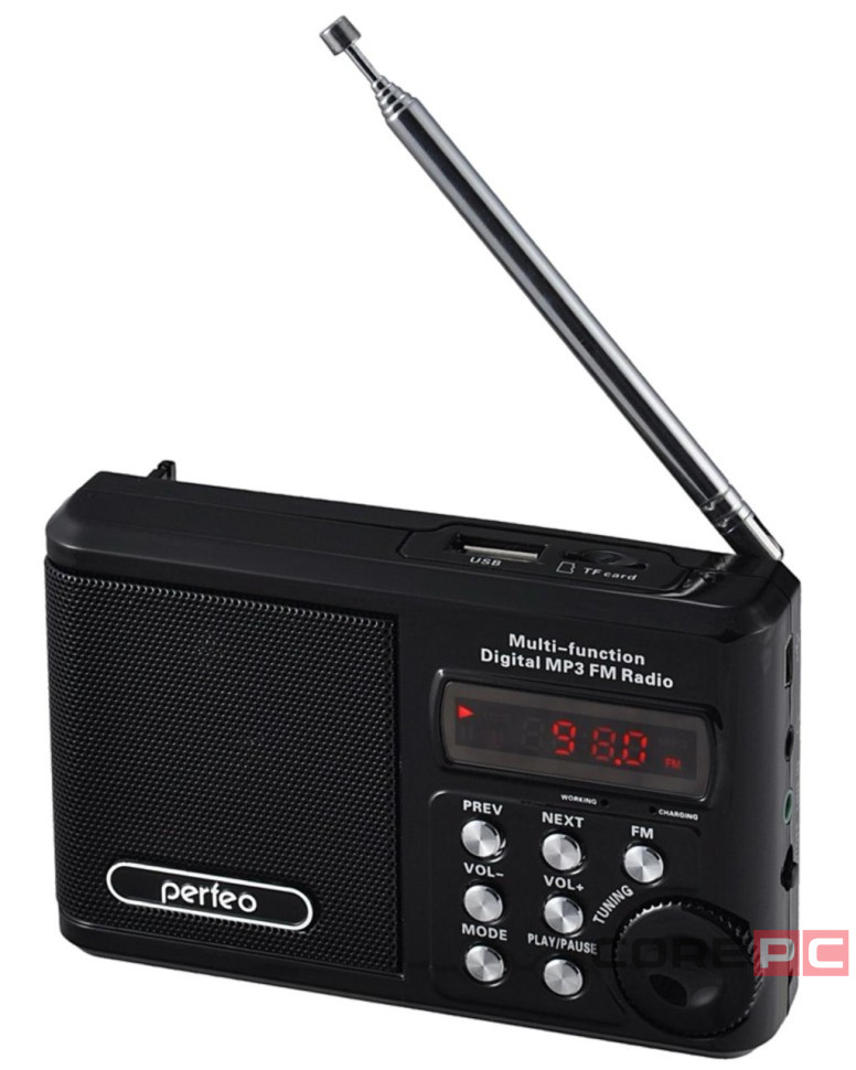 Perfeo мини-аудио Sound Ranger 2Вт/FM/AUX/USB/MicroSD/1000mAh (PF-SV922BK) черная