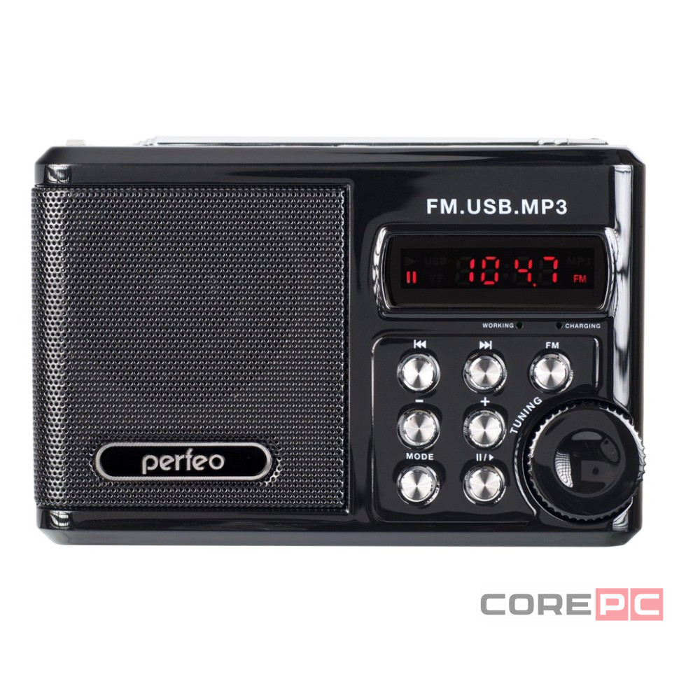 Perfeo мини-аудио Sound Ranger 2Вт/FM/AUX/USB/MicroSD/1000mAh (PF-SV922BK) черная