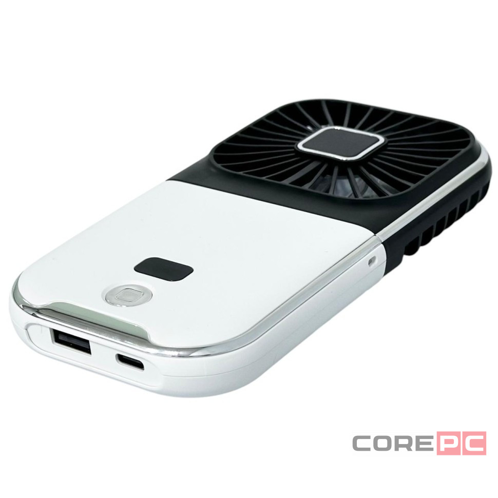 Вентилятор портативный + powerbank 3000mAh Xiaomi F30 Pro бело-черный