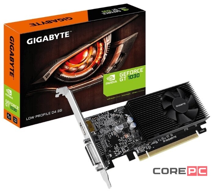 Видеокарта Gigabyte (GV-N1030D4-2GL) GeForce GT 1030 2GB Low Profile