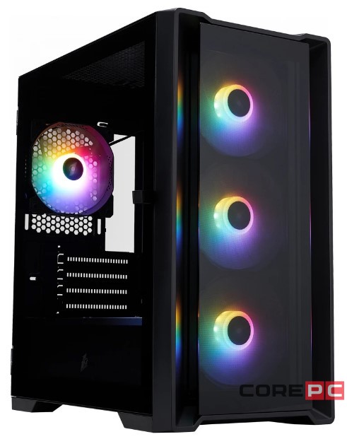 Компьютерный корпус 1STPLAYER TRILOBITE T4-G GLASS FRGB Black (T4-G-BK-4F1)