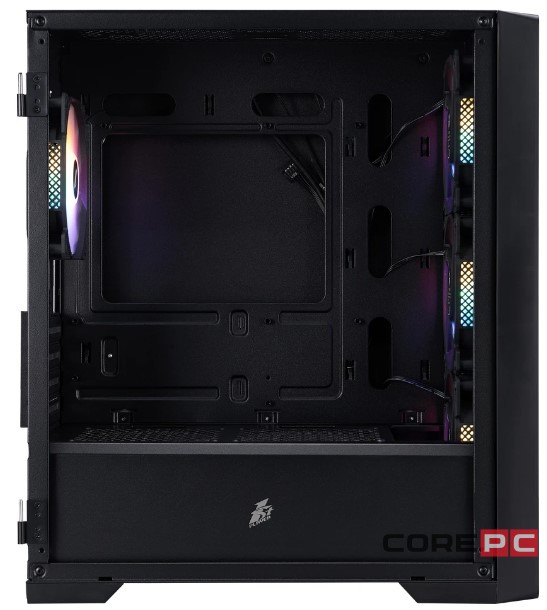 Компьютерный корпус 1STPLAYER TRILOBITE T4-G GLASS FRGB Black (T4-G-BK-4F1)