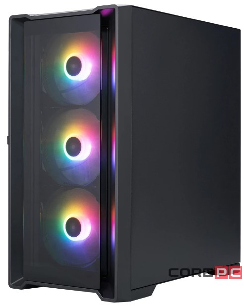 Компьютерный корпус 1STPLAYER TRILOBITE T4-G GLASS FRGB Black (T4-G-BK-4F1)