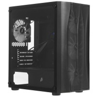 Компьютерный корпус 1STPLAYER FIREBASE X3-M TG LED Black (X3-M-BK-4F1)