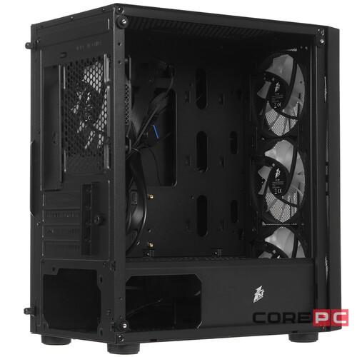 Компьютерный корпус 1STPLAYER FIREBASE X3-M TG LED Black (X3-M-BK-4F1)
