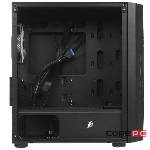 Компьютерный корпус 1STPLAYER FIREBASE X3-M TG LED Black (X3-M-BK-4F1)