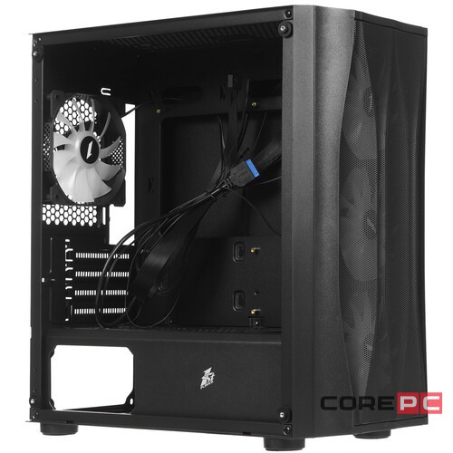 Компьютерный корпус 1STPLAYER FIREBASE X3-M TG LED Black (X3-M-BK-4F1)