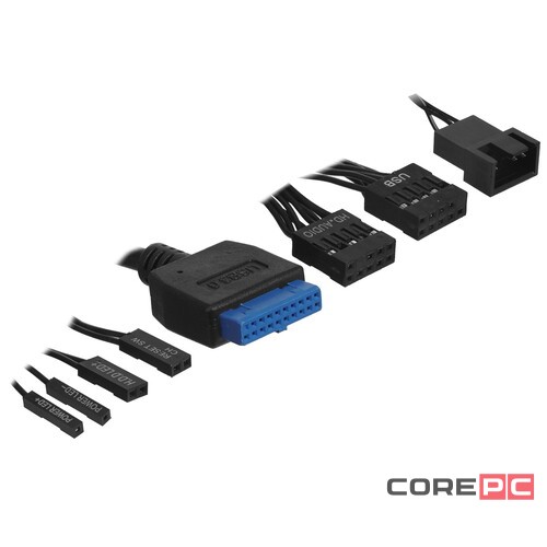 Компьютерный корпус 1STPLAYER FIREBASE X3-M TG LED Black (X3-M-BK-4F1)