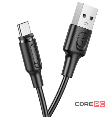 Кабель Borofone BX51 12W (Type-C) на (Lighting) 100см силиконовый (черный)