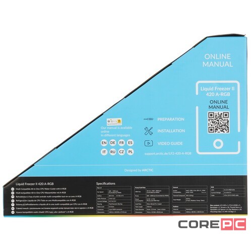 Система жидкостного охлаждения для процессора Arctic Cooling Liquid Freezer II - 420 ARGB Black (ACFRE00109A)
