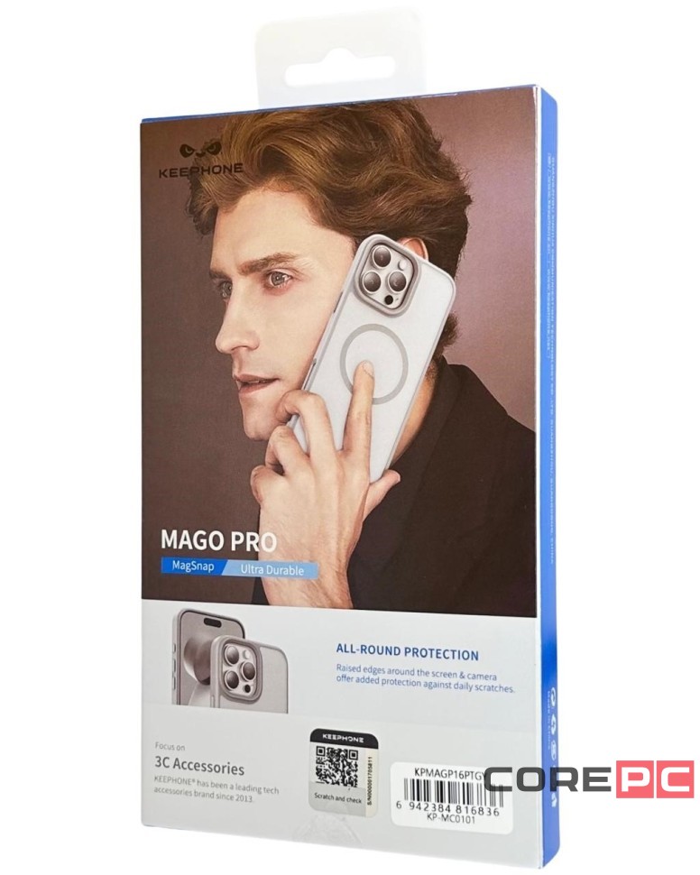 Накладка для i-Phone 16 Pro Keephone Mago Pro MagSnap серый