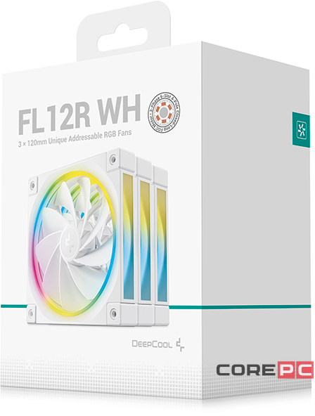 Комплект вентиляторов для корпуса Deepcool Reverse ARGB White (FL12R WH-3 IN 1)
