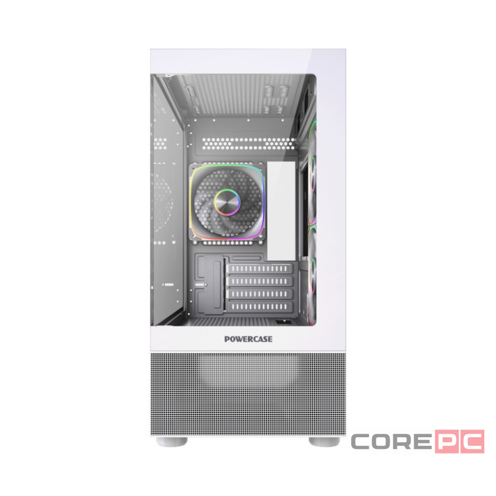 Компьютерный корпус Powercase Vision Micro M2 TG ARGB White (CVMWM2-A3)