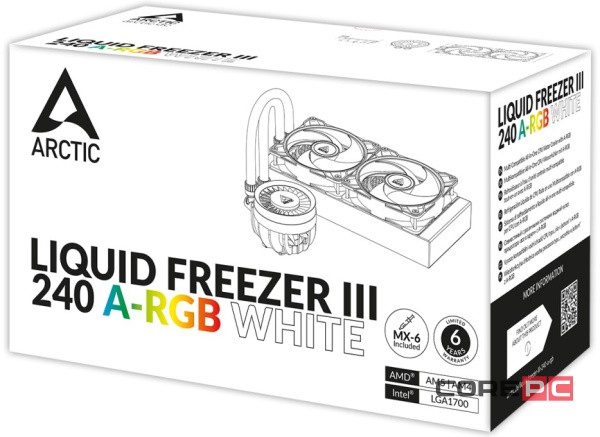 Система жидкостного охлаждения для процессора Arctic Cooling Arctic Liquid Freezer III-240 ARGB White (ACFRE00150A) P12 PWM PST