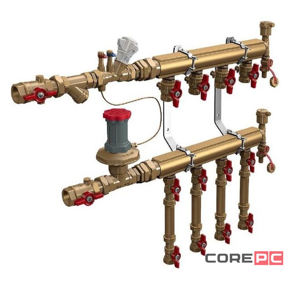 Узел коллекторный Giacomini отопления этажный, подкл. тип B2 1quot; x 1/2quot; / 5 (DN40), GE553Y625