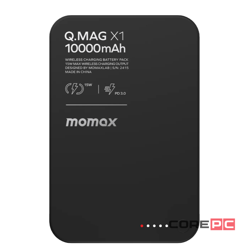 Powerbank магнитный с MagSafe Momax Q. Mag X1 10000mAh IP117AD черный