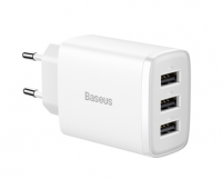 Сетевое зар. устр. Baseus Compact 17W 3USB (CCXJ020102) белое