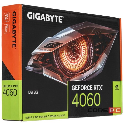 Видеокарта Gigabyte (GV-N4060D6-8GD) GeForce RTX 4060 8GB D6
