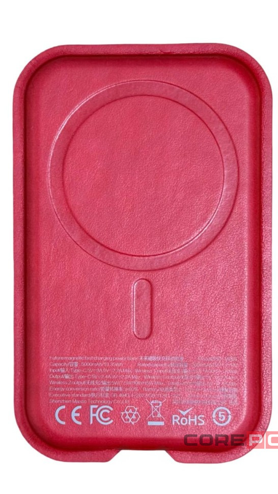 Powerbank с беспроводной зарядкой MagSafe Maxco MP26 5000mAh 15W красный