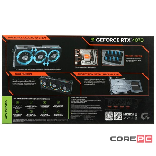 Видеокарта Gigabyte (GV-N4070GAMING OCV2-12GD) GeForce RTX 4070 12GB GAMING OC V2