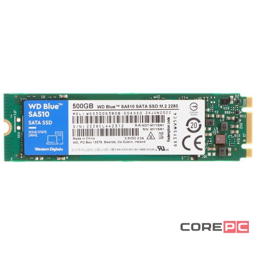 Твердотельный накопитель Western Digital 500 Gb Blue WDS500G3B0B