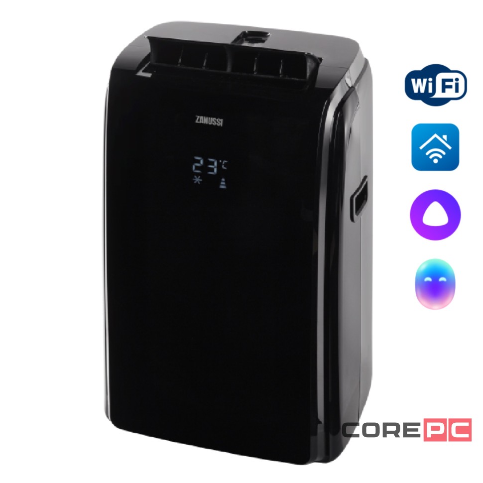 Кондиционер мобильный Zanussi Massimo Solar Black Wi-Fi ZACM-12 MS-H/N1 Black