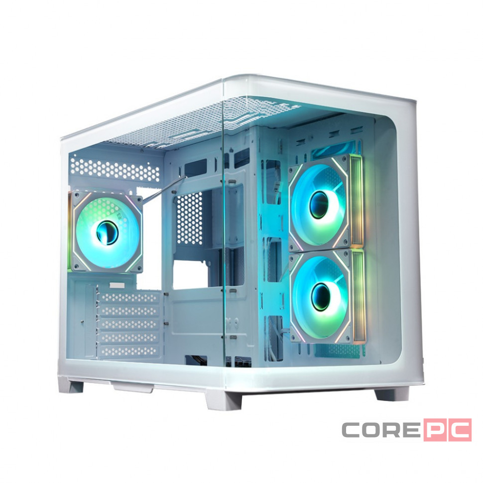 Компьютерный корпус XASTRA QR500M 3ARGB-FM-C10-UC Curve Glass White (QR500M-3FM12A-C10-UC-WH)