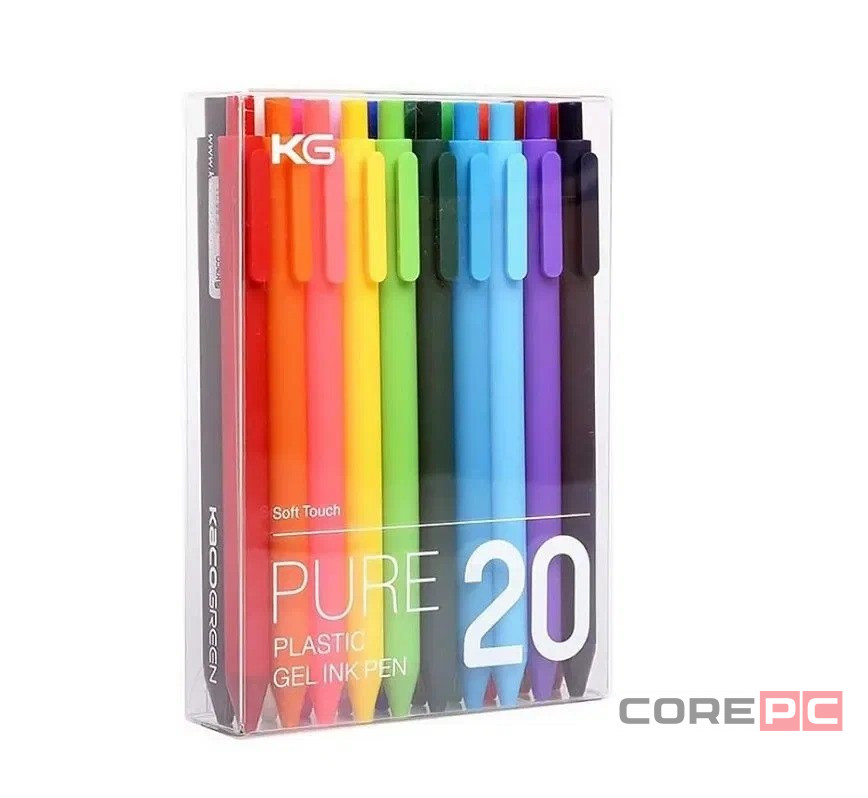 Ручка гелевая Xiaomi KACO Pure Plastic Gel Ink  (комплект 20шт) цветные