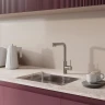 Смеситель для кухни Iddis RULSTLFi05, рычажное управление, цвет сатин