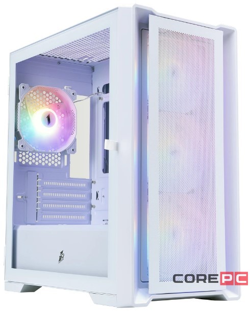 Компьютерный корпус 1STPLAYER TRILOBITE T4-G GLASS FRGB White (T4-G-WH-4F1-W)