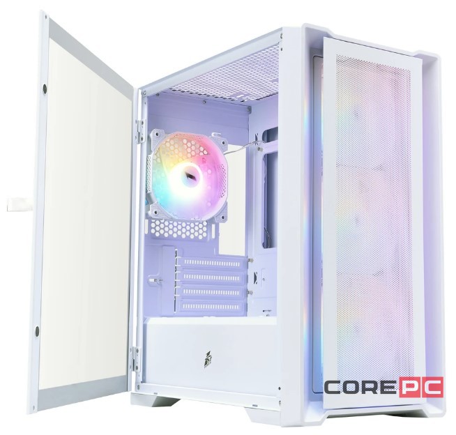 Компьютерный корпус 1STPLAYER TRILOBITE T4-G GLASS FRGB White (T4-G-WH-4F1-W)