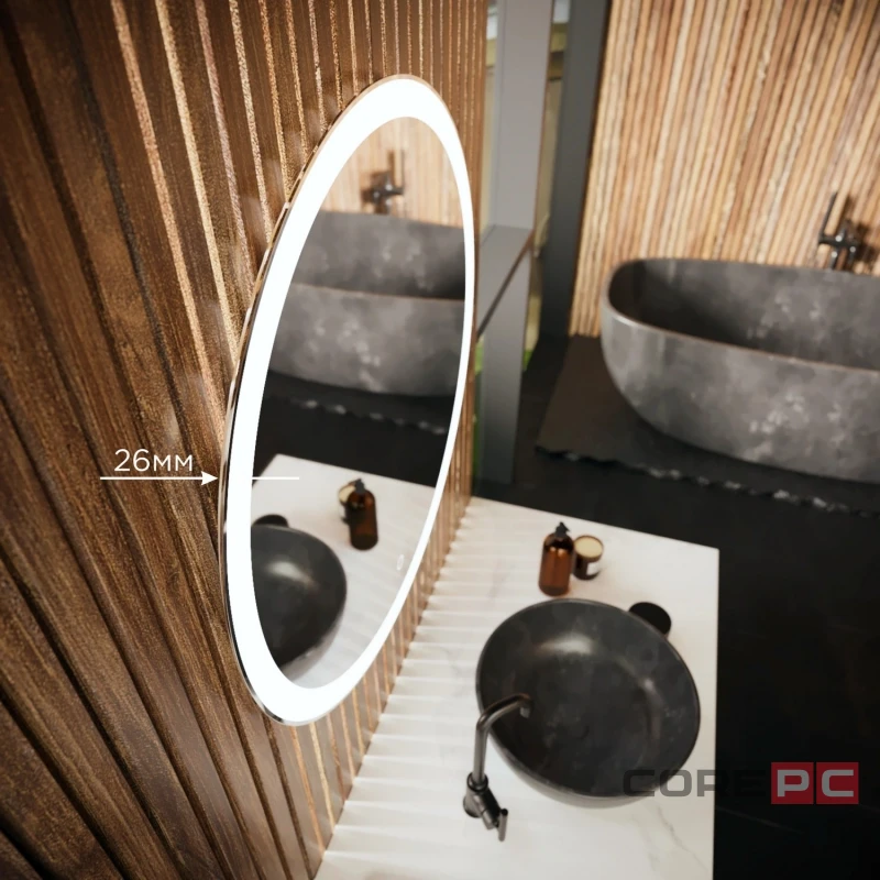 Зеркало MIXLINE Мия D700 сенсорный выключатель, светодиодная подсветка