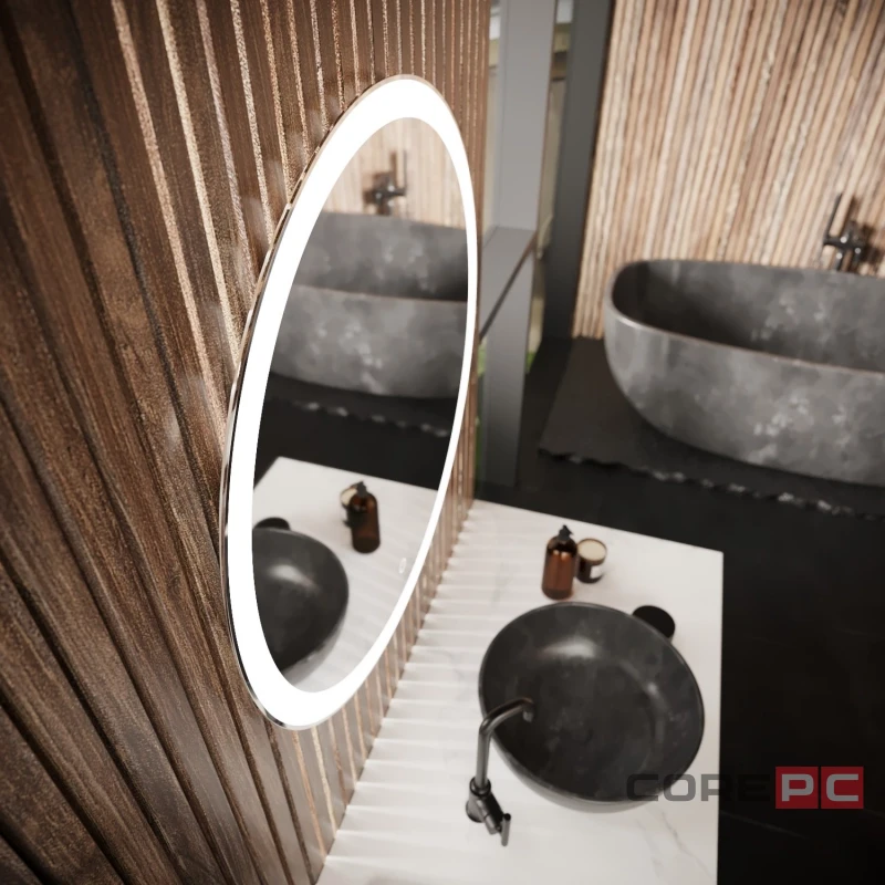 Зеркало MIXLINE Мия D700 сенсорный выключатель, светодиодная подсветка
