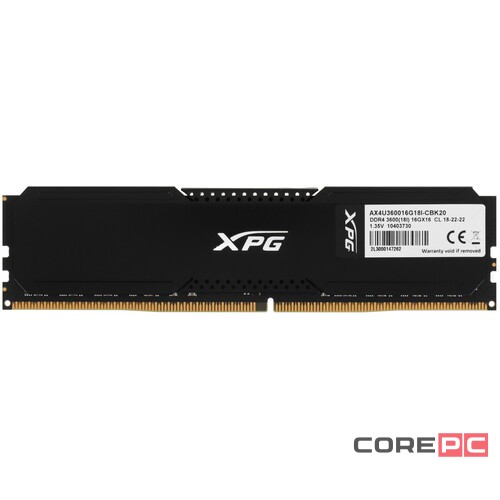 Оперативная память 16 Gb 3600 MHz ADATA XPG GAMMIX D20 (AX4U360016G18I-CBK20)