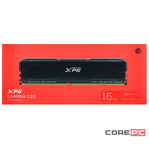 Оперативная память 16 Gb 3600 MHz ADATA XPG GAMMIX D20 (AX4U360016G18I-CBK20)