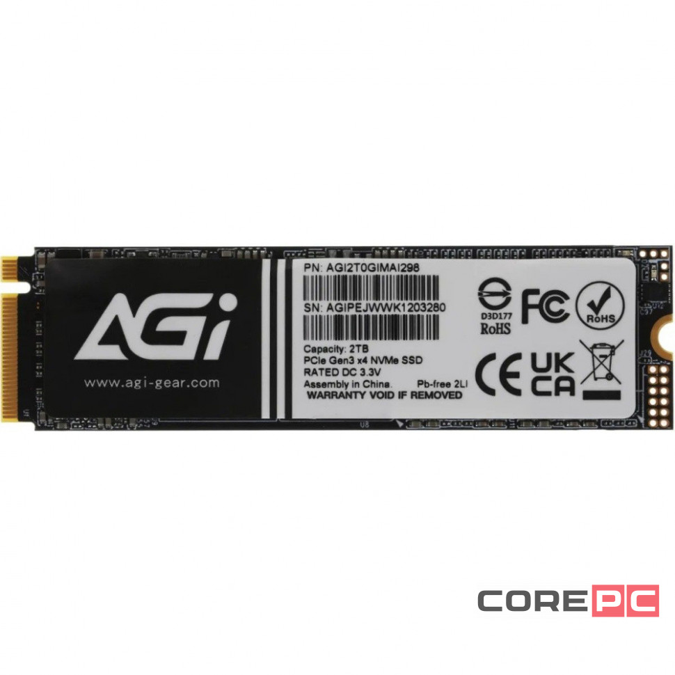 Твердотельный накопитель AGI AI298 2000 Gb (AGI2T0GIMAI298-CB)