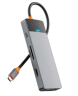 Адаптер WIWU Linker 9 в 1 USB-C HUB на USBx3/Type-Cx2/VGA/HDMI/SD/TF (A921HV) (Grey)