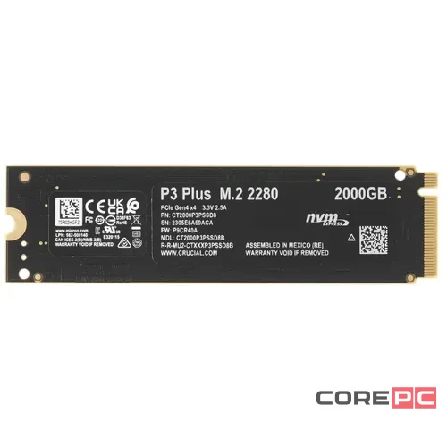 Твердотельный накопитель CRUCIAL 2000 Gb (CT2000P3PSSD8)