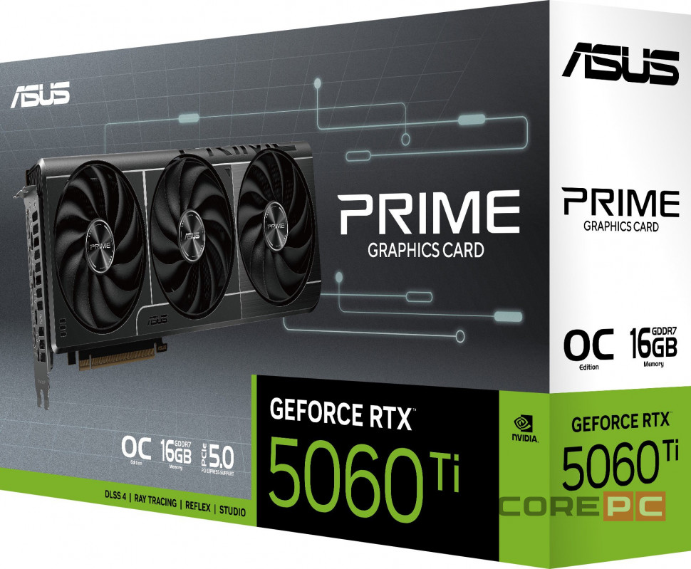 Видеокарта ASUS (PRIME-RTX5060TI-O16G) GeForce RTX 5060 Ti 16GB PRIME OC (90YV0MH2-M0NA00)