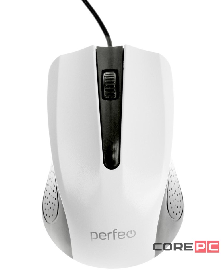 Мышь проводная Perfeo Rainbow USB/DPI 1000/3 кнопки/1.8м черно-белая