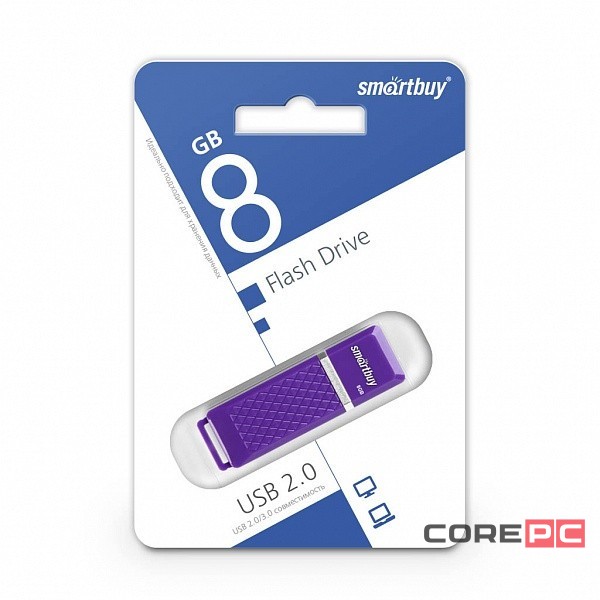 USB флеш накопитель Smartbuy 8GB Quartz series Violet (SB8GBQZ-V)