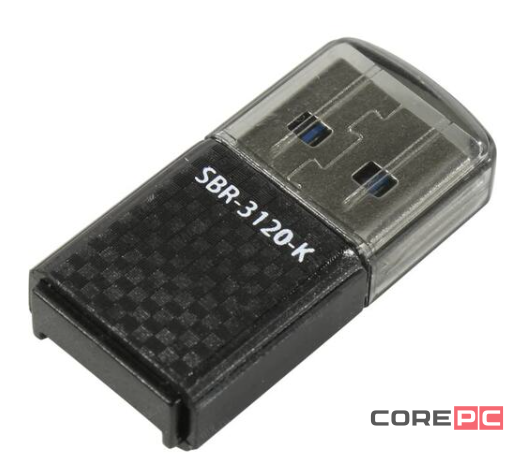 Картридер Smartbuy 3120, USB 3.0 - MicroSD, черный (SBR-3120-K)